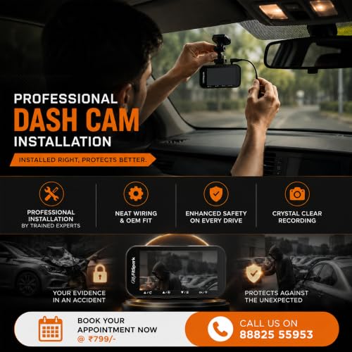 Image of MyFitSpark DC-101 Pro ADAS Dual Channel Dash Cam for Car Front and Rear | Novatek Chipset ADAS AI Safety GPS Logger Night Vision Wi-Fi App Supercapacitor Parking Mode 130 Wide Upto 512GB
