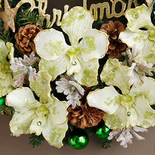 Couronne de Noël artificielle et fleurs d'Halloween pour déco murale - 5