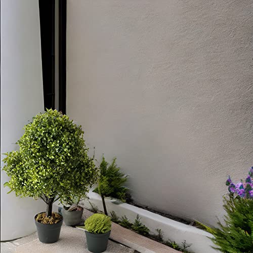 The Bloom Times 27 Inch Tall Topiary Trees Artificial Outdoor 2 Pack Faux Boxwood Ball Plants Outside Set Of 2 Fake Bushes And Shrubs For Front Porch Garden Patio Decor #TOP4