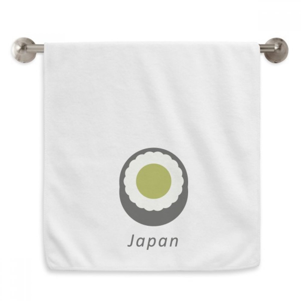 Serviette maki japonaise noire en coton moelleux 33x74 cm