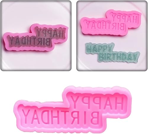 Miniatura 5 de 3 moldes de silicona 3D para pastel de cumpleaños, color rosa, antiadherente, fácil de limpiar, reutilizables, adecuados para pasteles, gelatinas