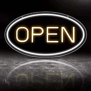 COB LED Neon Open Sign, 16"x 9"New Electric Signs, Ultra Bright for Businees Signs, Electric Light Up Signs for Bars, Stores, Coffee Shop, Hotel etc.