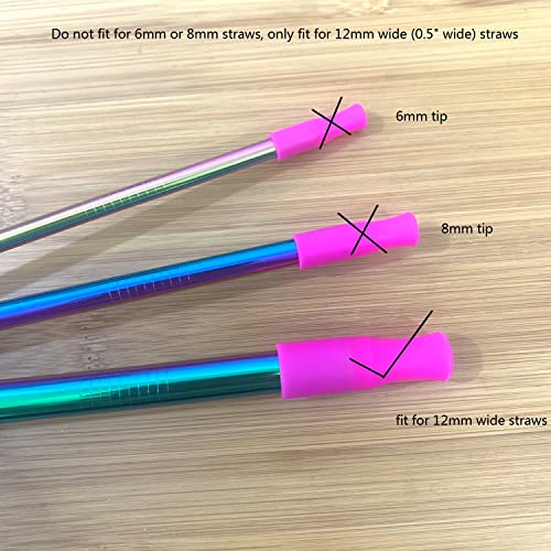 Puntas de silicón reutilizables para pitillos 11 pcs miniatura 2