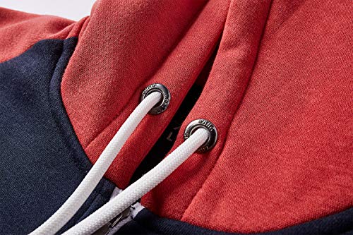 Cookfip Men's Zip Up Color Block Hoodie Fleece Gym Workout Zippered Sweatshirt Fashion Long Sleeve Hooded With Pocket (10# Blue, Xl) #TOP5