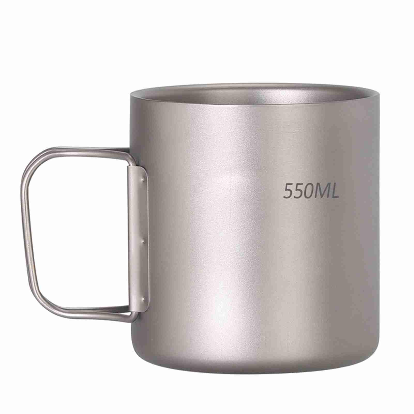 NYSUZHOUJI Double Wall Water Cup Coffee Mug for Outdoor Camping Hiking Picnic, 550ml (550ml)