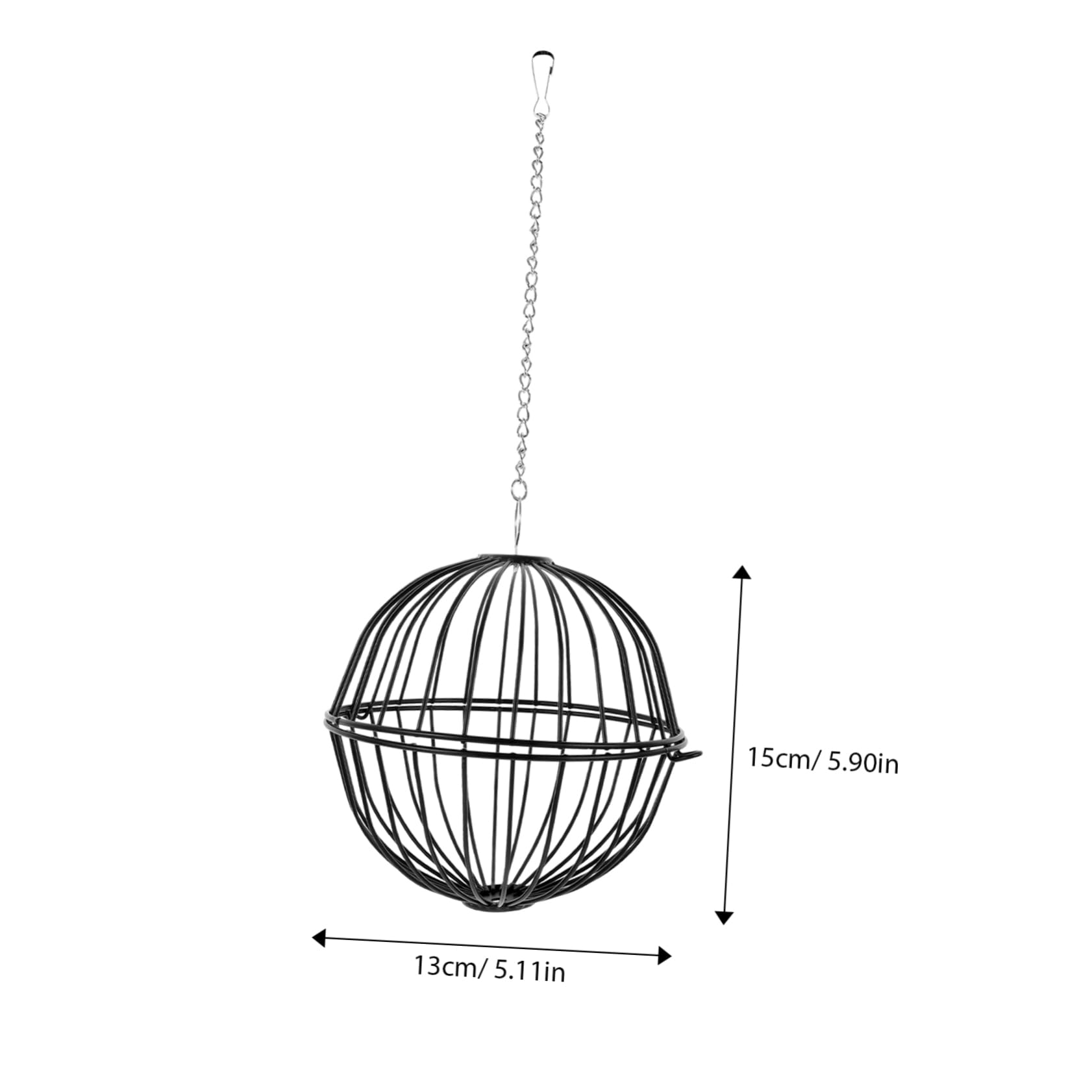 Milisten 2 Ensembles Nourrir Les Balles du Lanceur Râtelier À Foin Cage Boule De Foin pour Petits Animaux Foins Grille d'alimentation Auto Boule De Foin De Lapin Le Fer Black 3 Pièces * 2