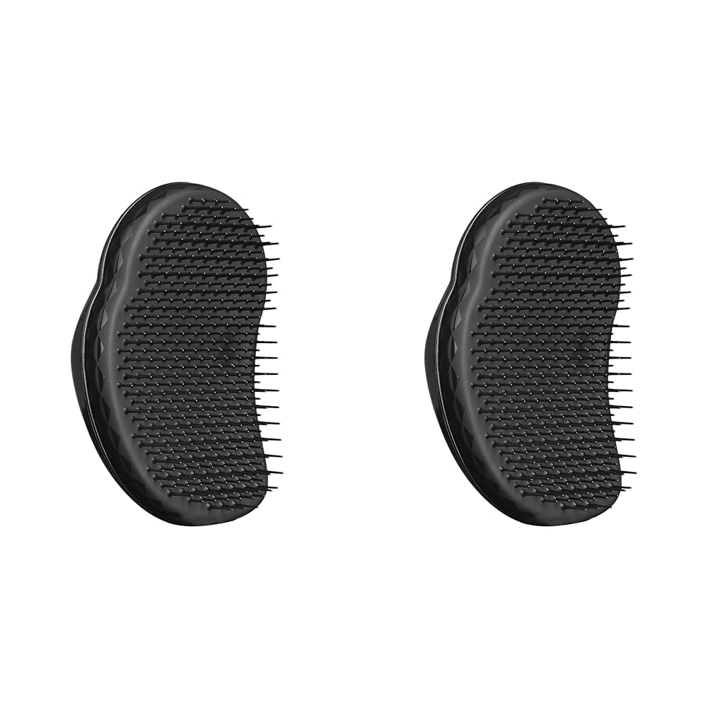 Tangle Teezer | The Original Detangling Hairbrush Wet & Dry Hair | For All Hair Types | Panther Black (Pack of 2)