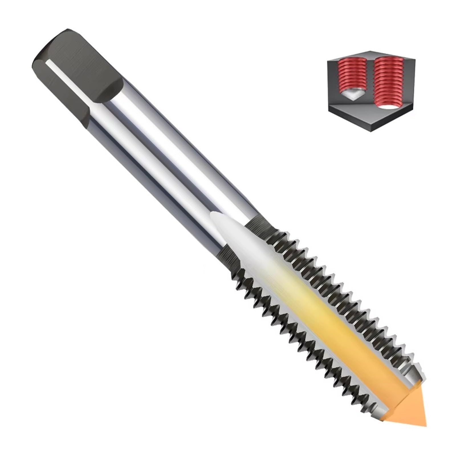 Set di maschi for filettatura a mano da 3 pezzi viti for tasselli metrici M2/M2.5/M3/M3.5/M4/M5/M6/M8/M10/M12 Strumento(3pcs M18x2.5)