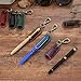 Portable Pen Holder Neck Pen Holder with Keychain PU Leather Lanyard Pen Holder for Neck Lanyard