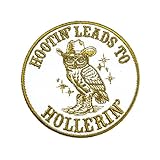 Hootin' Leads to Hollerin' Patch 3 Inches Funny Sarcastic Owl Western Cowboy Country Iron On/Sew On Embroidery...
