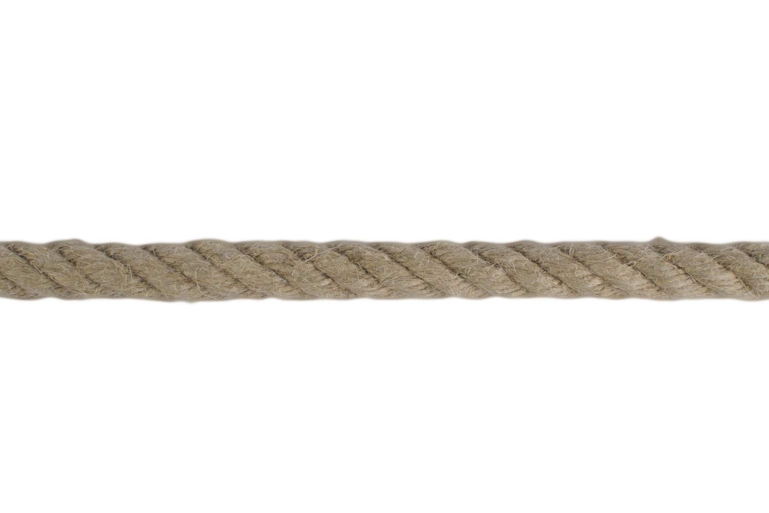 CORDAMARKET Cuerda Cáñamo Natural, Cuerda de Lino Decorativa Gruesa, Fuerte y Rústica para Escenografía Toldos Jardinería o Mudanza, Marrón, 20 mm × 15 m