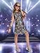 SEAUR Tanzkleid Mädchen Pailletten Kostüm mit Mikrofon Bühnenaufführung Tanzkleidung Hip Hop Jazz Bekleidung Glänzende Street Dancewear - 8-9 Jahre