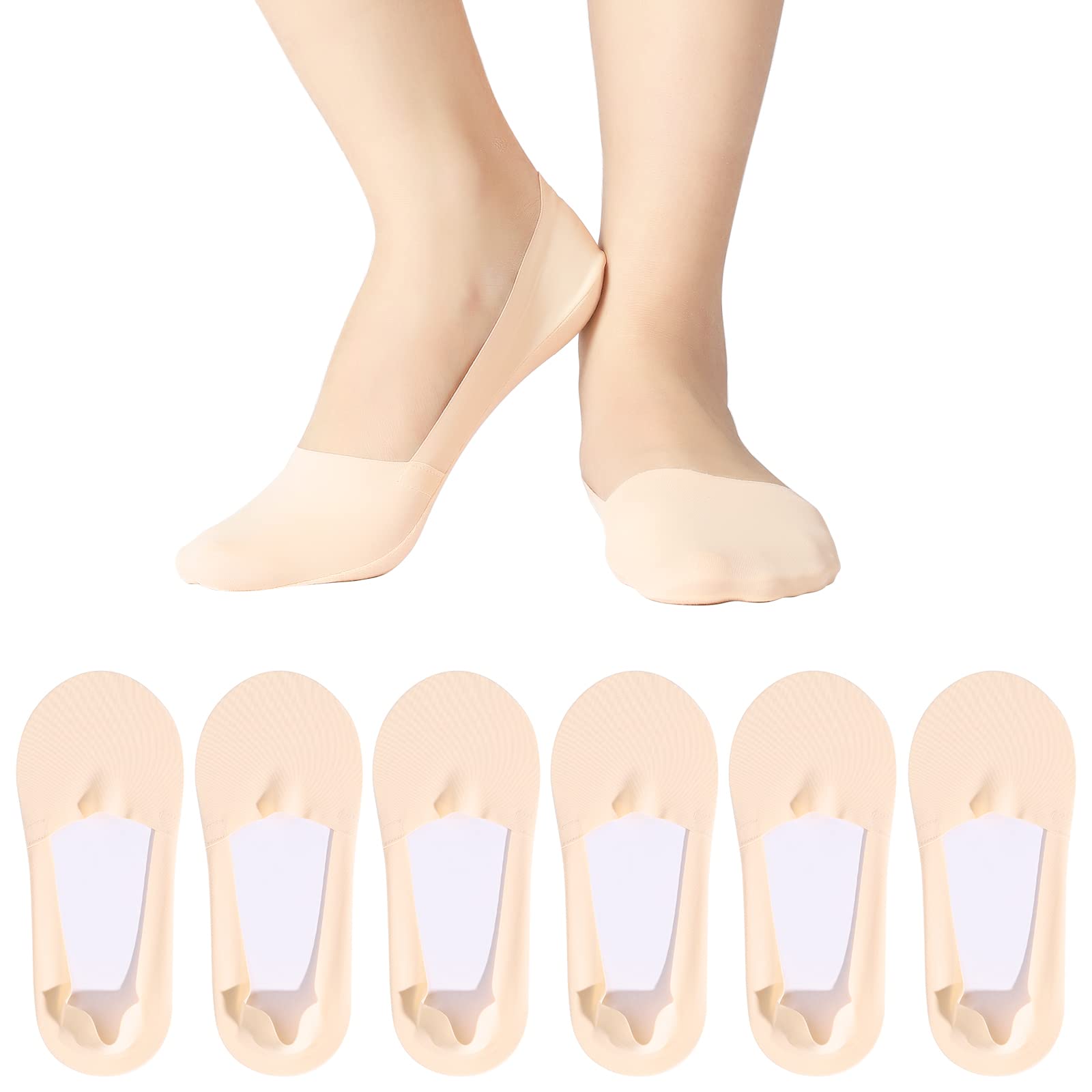 QonLou6 Pairs No Show Socks for Women Invisible Socks Low Cut