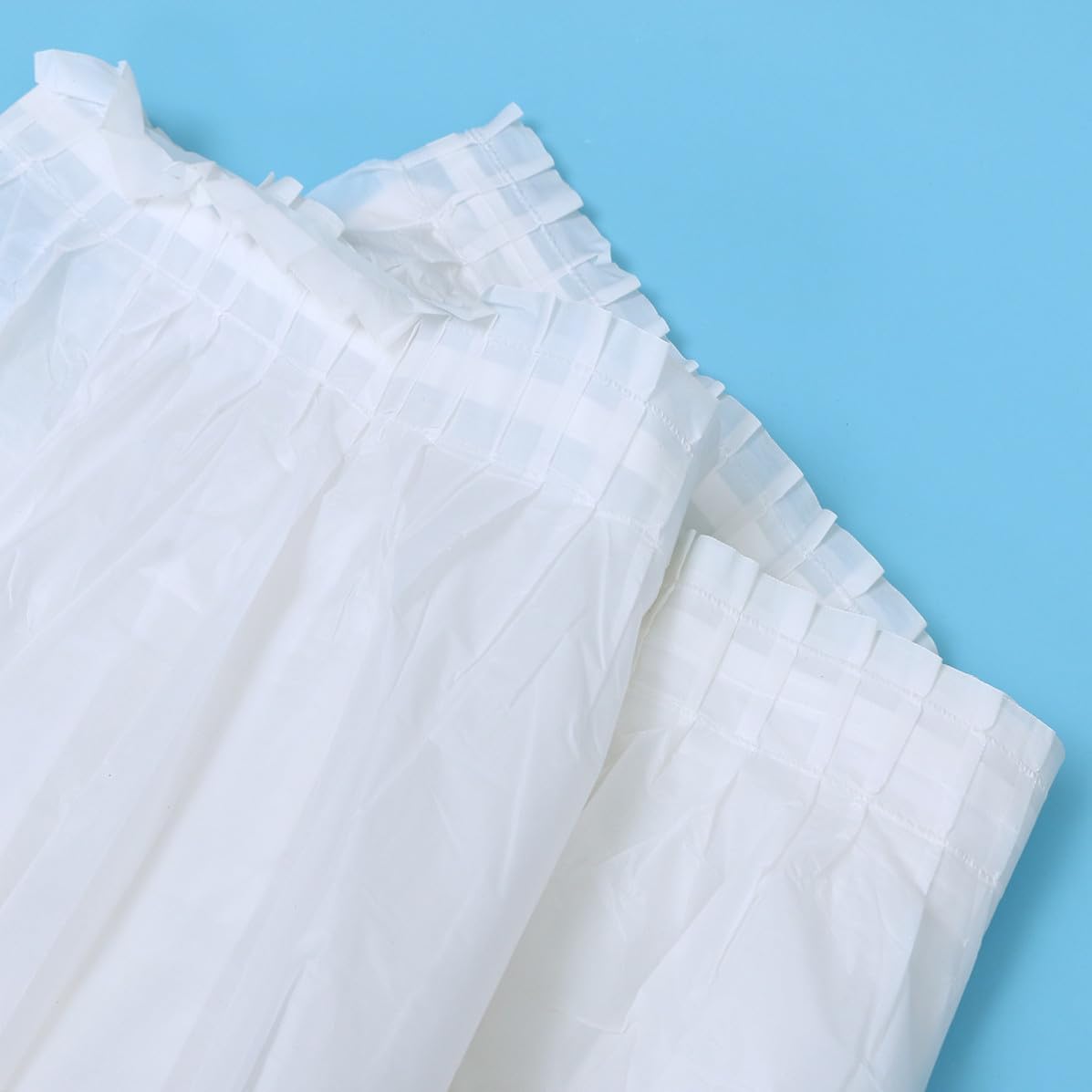 Plastic Table Skirt Disposable PEVA White for Party Wedding Decor