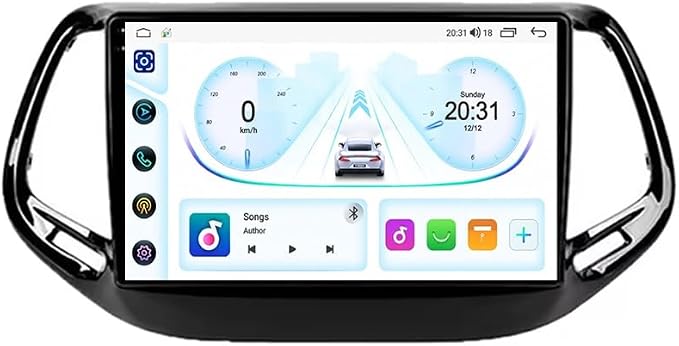 9-calowy dotykowy radio GPS dla Jeep Compass 2016-2018, obsługuje BT WiFi Mirror Link 4G sterowanie z kierownicy(HM609 8 Core 4G+Wifi 6+128GB)
