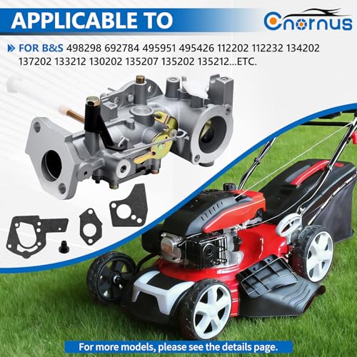 Carburador 498298 para motores de 5HP compatible con B&S 495426 y 692784 2