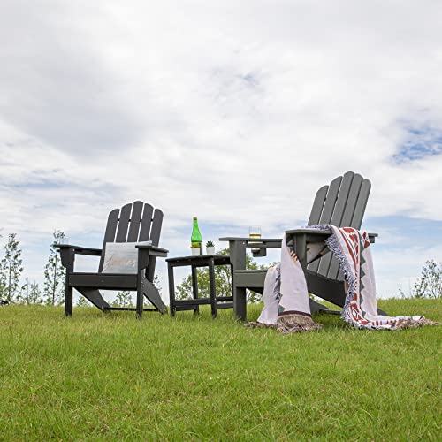 DAILYLIFE Cadeira Adirondack, cadeiras de exterior de plástico resistente a todas as intempéries com