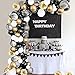 Arco Palloncini Oro Neri Bianchi Marmorea SKYIOL Kit Ghirlanda Palloncini 100 pezzi Palloncino Elio con 5m Arco Dot Adesivo come Ragazze Compleanno Matrimonio Battesimo Baby Shower Decorazioni Feste