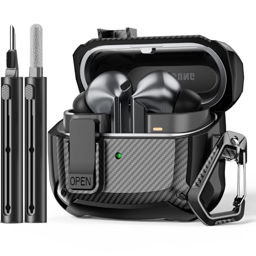 Image of Compatible with Samsung Galaxy Buds3 FE (2025) / Buds3 Pro (2024) / Buds 3 Case (2024) with Secure Lock Clip & Cleaning kit