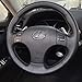 Hand-Sewing Steering Wheel Wrap Cover Black Perforated Leather Wrap Interior Protection Accessories for Lexus is IS250 IS250C IS300 IS300C IS350 IS350C F Sport 2005-2011