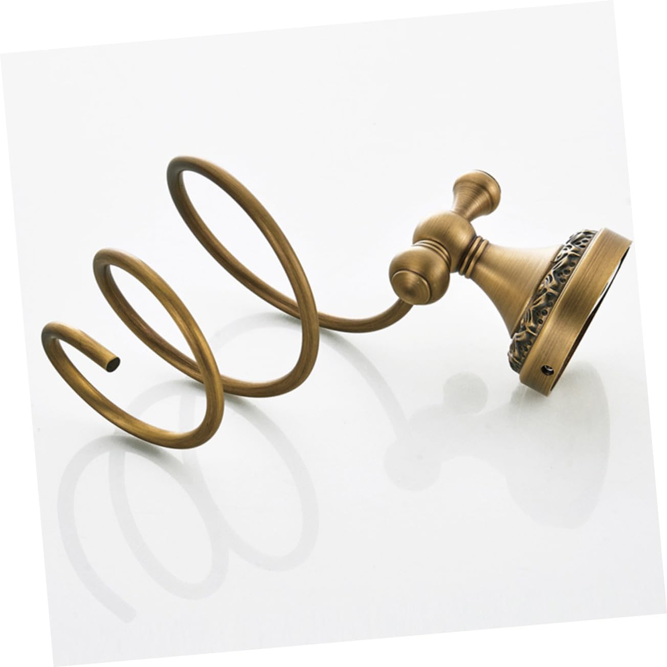 Gatuida Soporte Sostiene de Pelo Dorado Espiral para en de Cobre el Secador Herramientas para Estante y Protege de Peluquería para Baño Dormitorio
