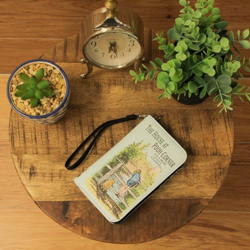Things2Die4 Light Blue House at Pooh Corner Book Wallet Wristlet – ID Holder, Snap Close, Zipper Coin Pouch, 4 Card Slots, and Bill Pockets – Charming for Fans4