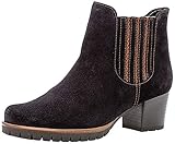 Gabor 36.654 Comfort Basic Damen Stiefeletten,Chelsea Boots,Stiefelette/ RöhrliStiefel,Halbstiefel,Bootie,Schlupfstiefel,hoch,Damen-Schuhe,Frauen,pazifik (Micro)(Blau)