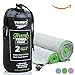 Travel Microfiber Towel Set of 2 - Fast Drying Super Absorbent Beach Towel - Best Lightweight Microfiber Yoga Towel - Sports Workout Swim Camp Outdoor Towel - Body Hand Face Towels For Women Men