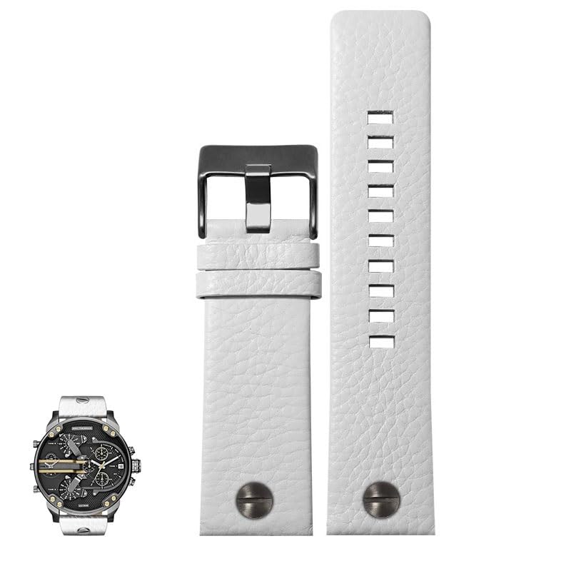 Bracelet montre cuir grain litchi 22mm : résistance et souplesse pour Diesel DZ7313