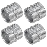 Amosfun M8 1.25 Nut Double Head Connector for Wire Shelving 4-Pack Metal Tube Connector 0.87 Inch Diameter Industrial Rack Accessories for Home and Commercial Use