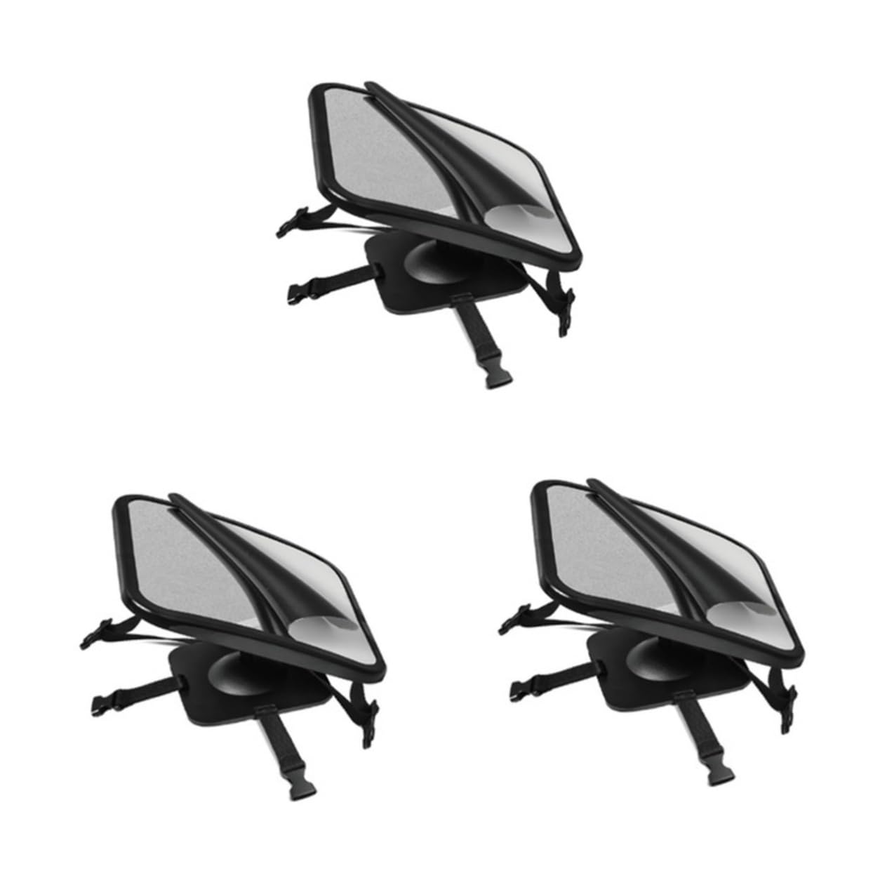 Yardwe 3 Piezas Espejo para Niña Coche con Ajuste Material Resistente Instalación con Correa y Hebilla para Trasero y al Conducir