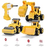 【UM IHR EIGENES AUTO ZU BAUEN】 Mit diesem kreativen Spielzeug zum Zerlegen können Ihre Kinder stundenlang Spaß daran haben, das Spielzeugauto zu montieren und zu demontieren und ihre Fantasie zu stärken. Sie reduzieren das Interesse an dem Smartphone oder Fernseher.