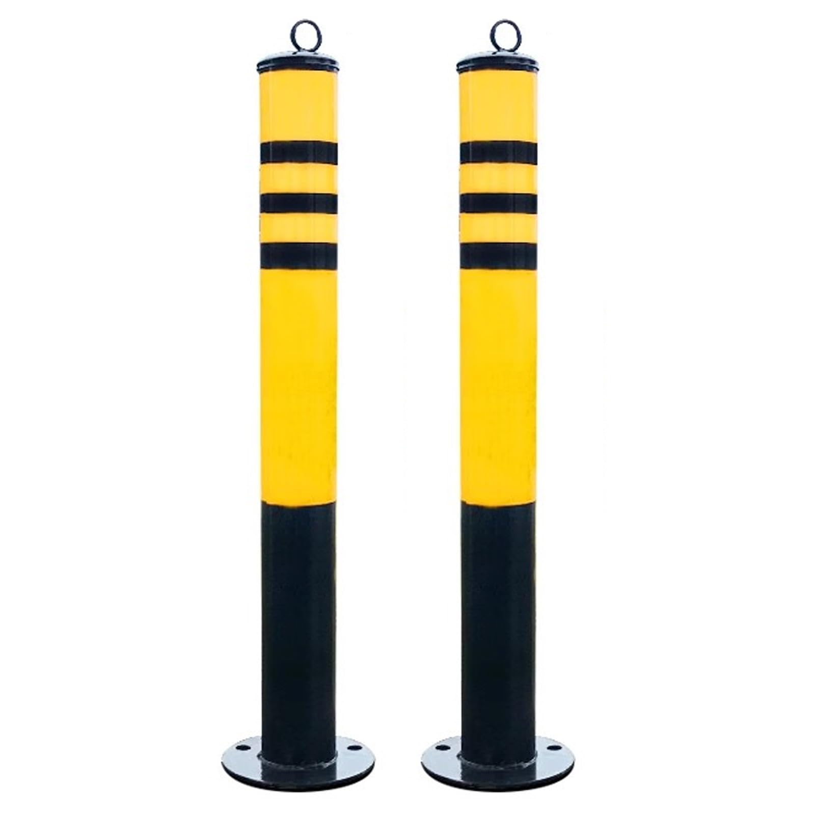 Poteau en acier avec bandes réfléchissantes(2pcs)