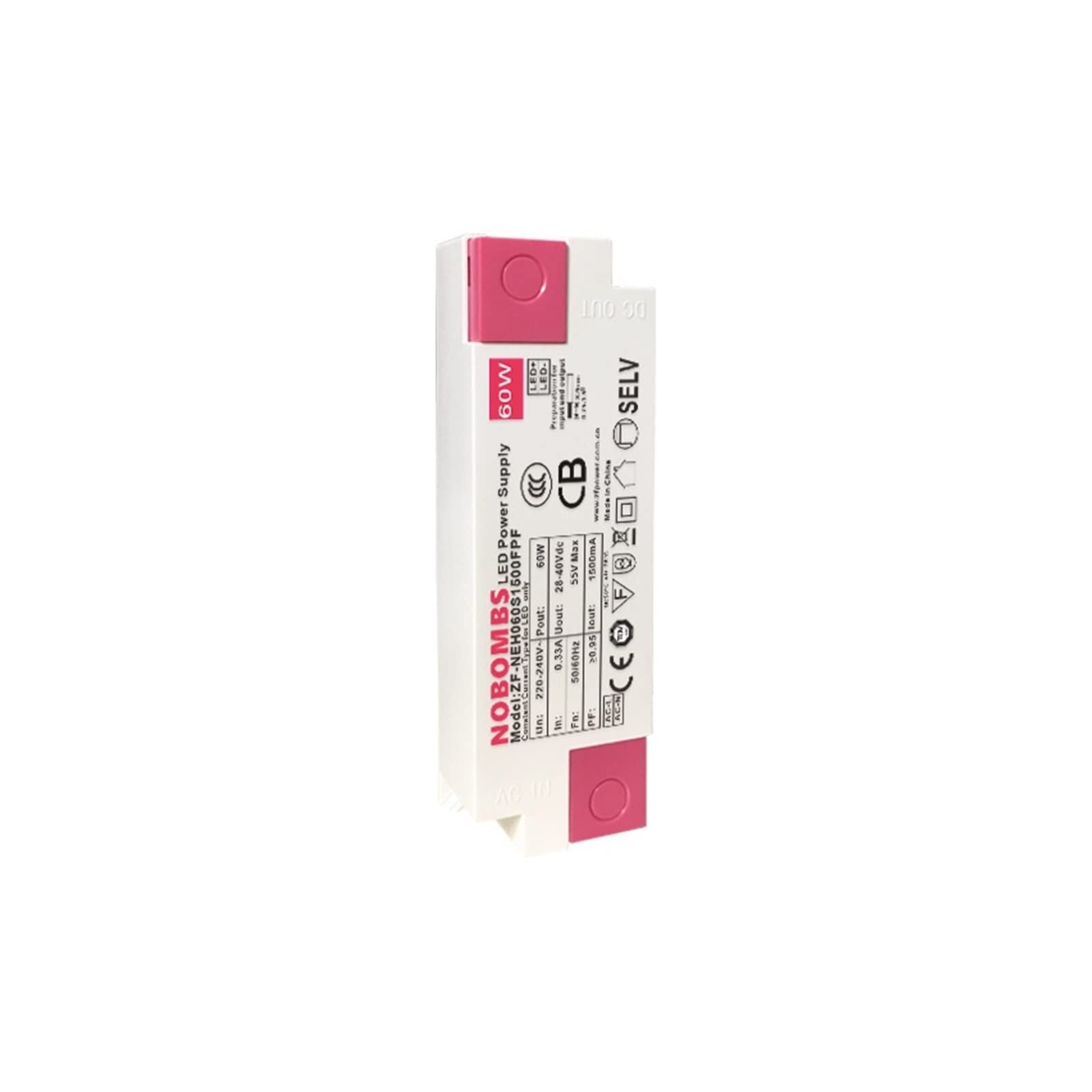 Driver alimentation LED 50-60W sans scintillement pour spots encastrés haut de gamme
