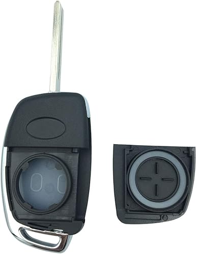 Miniatura 7 de Funda de repuesto para llavero remoto sin cortar con 3 botones para Hyundai Flip plegable Santa fe Sonta Key Fob Cover