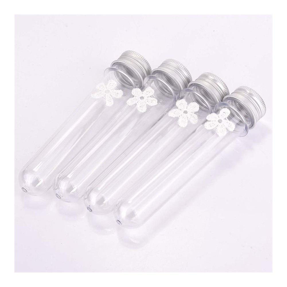 Xianglaa- probówki na prezent, 25 x z aluminiowymi zakrętkami, 40 ml doskonałe plastikowe przezroczyste probówki, 25 x 140 mm przyjęcie, szeroki zakres zastosowań