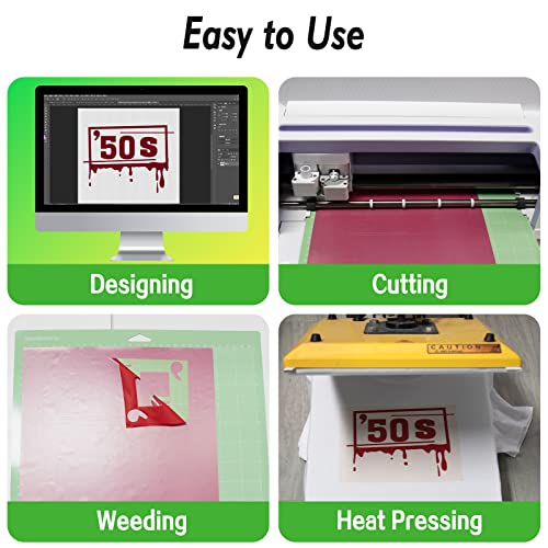 Cendale 3D Puff Vinyl Heat Transfer, 6 Colors Puff Vinyl Sheets 12''X 10'', Htv Heat Transfer Iron On Vinyl For Heat Press T-Shirt Clothes, Compatible With Cricut Air/Maker, Cameo #TOP3