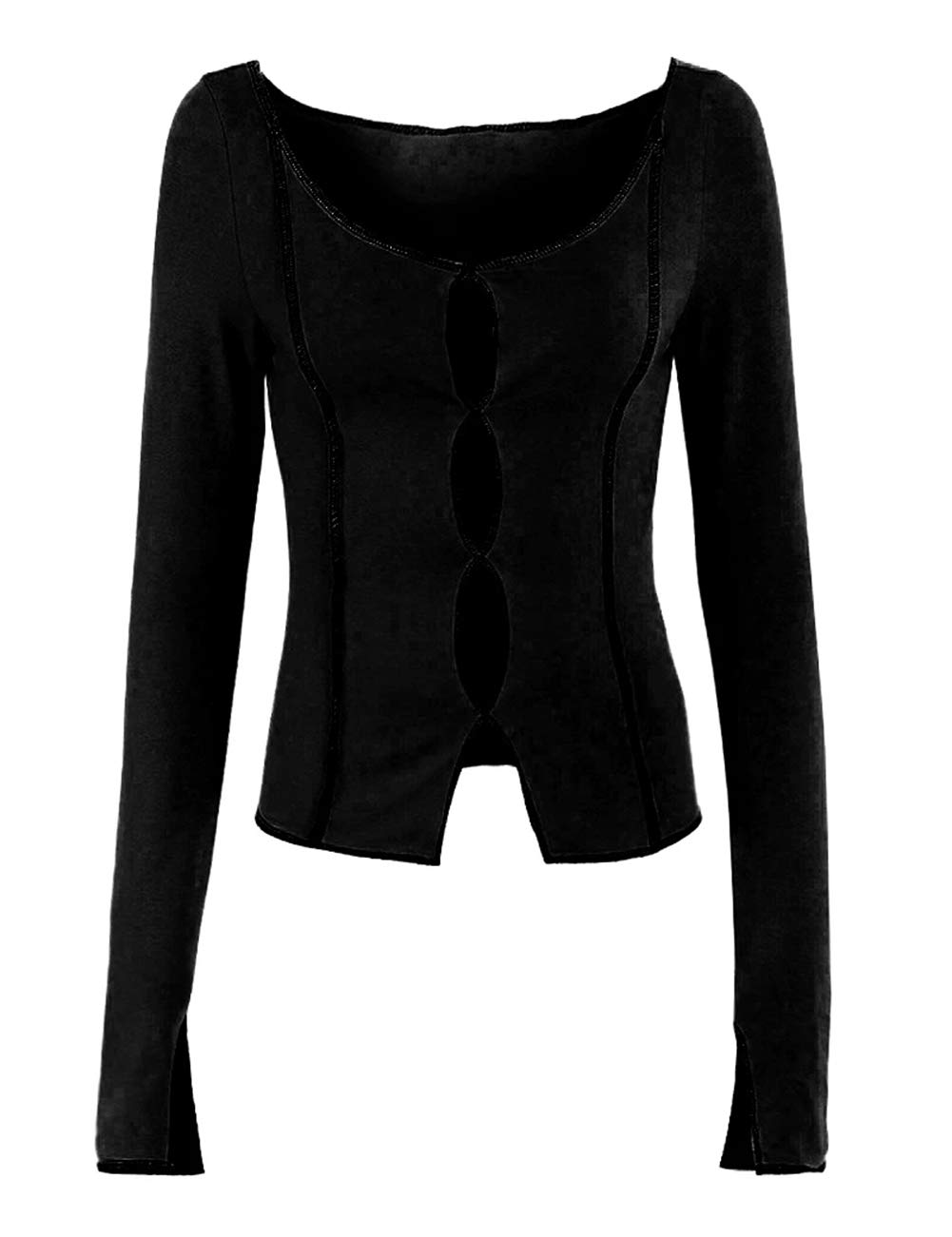 FAIMILORY Women's Streetwear Patchwork E Girl Shirts y2k Contrast Stitch Crop Top