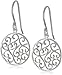 Sterling Silver Filigree Round Drop Earrings