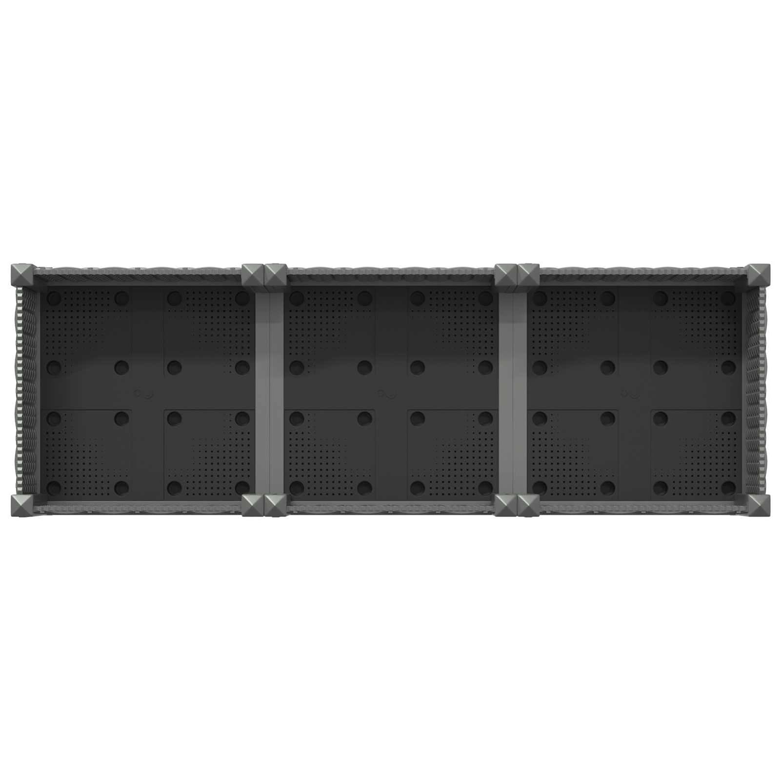 Gecheer Gartenpflanzer mit Rädern, Pflanzkübel aus PP Kunststoff mit Rollen, 120 x 40 x 33 cm, für Terrasse Balkon Garten