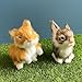 Basuo-9Q Pack of Assorted Faux Fur Mini Realistic Rabbits Simulation Easter Bunny Figurines Home Decoration (2)