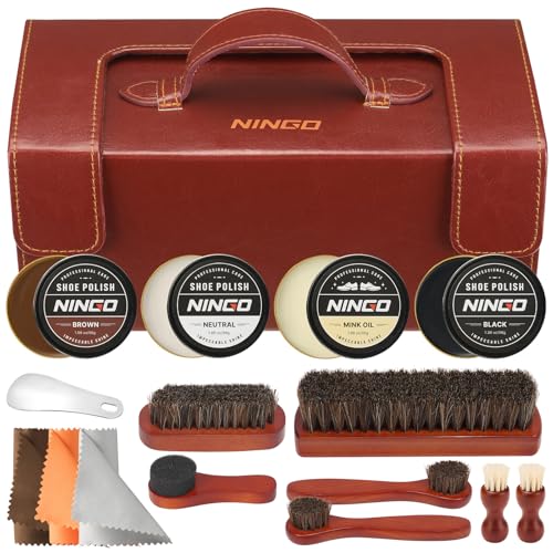 NINGO Leather Shoe Polish Kit (16pcs)