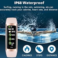 Fitness Tracker Smartwatch Herren Damen,24H Herzfrequenz- & Schlaftracking,Blutsauerstoff-Tracking, 20+ Sportmodi,1,1" AMOLED Display, Schrittzähler , IP67 wasserdicht für iOS Android (Rose Pink) – Ansicht 4