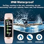 Fitness Tracker with 24/7 Heart Rate Sleep Blood Oxygen Monitor,IP68 Waterproof Smart Watch,1.10''AMOLED Touch Color Screen,Step Counter Health Activity Trackers for Women Men - Image 4