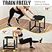 GanFindX Steel Plyo Box 12 Inch with 15 * 12 Inch Surface Metal Plyometric Jumping Box Home Gym Jump Trainer for Fitness Exercise Agility Stamina Conditioning Strength Training, Black