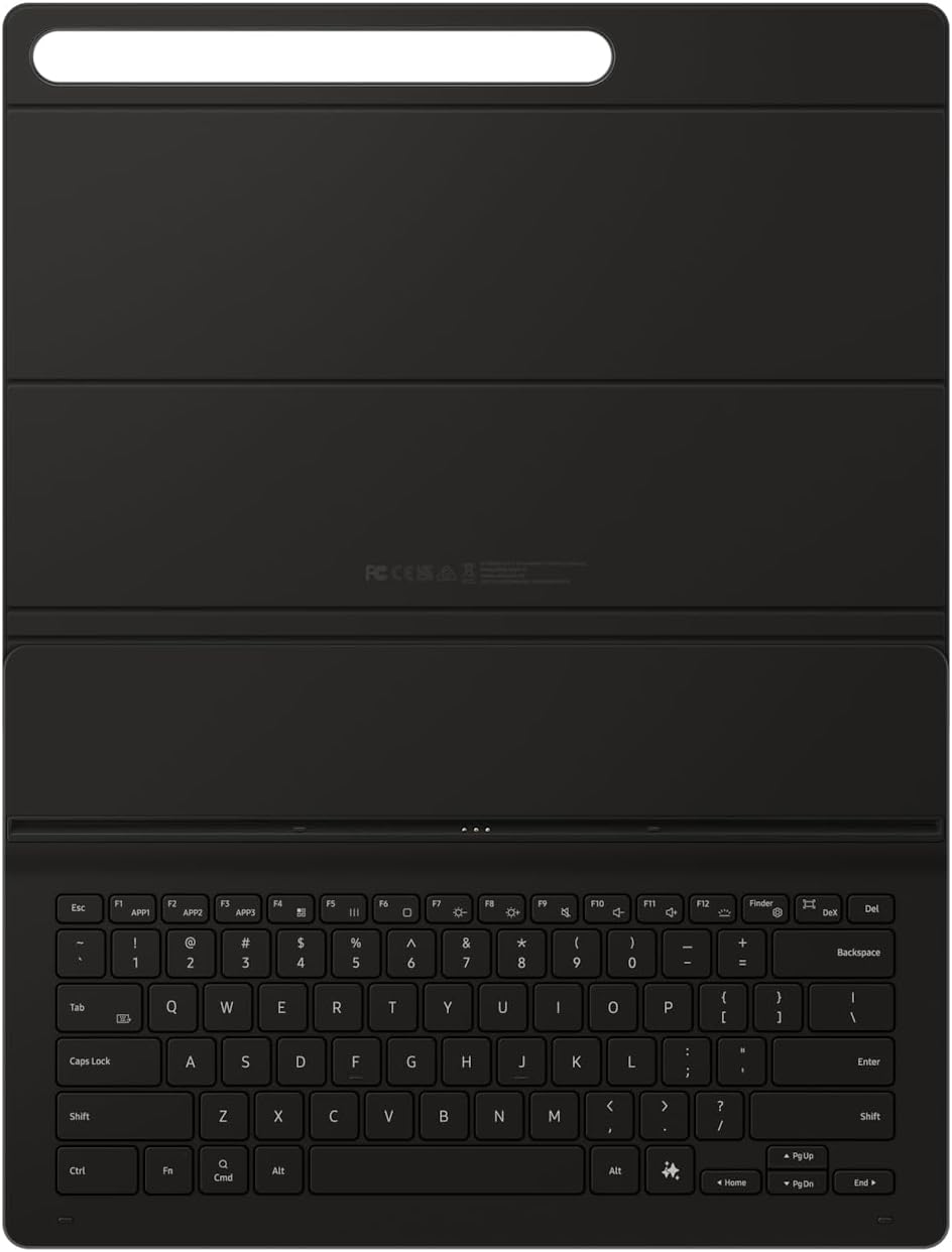 Samsung Book Cover Keyboard Slim EF-DX920 for Galaxy Tab S10 Ultra | Tab S9 Ultra with QWERTY Keyboard and AI Button, One Piece Tablet Case, Slim Design, S Pen Compartment, Black
