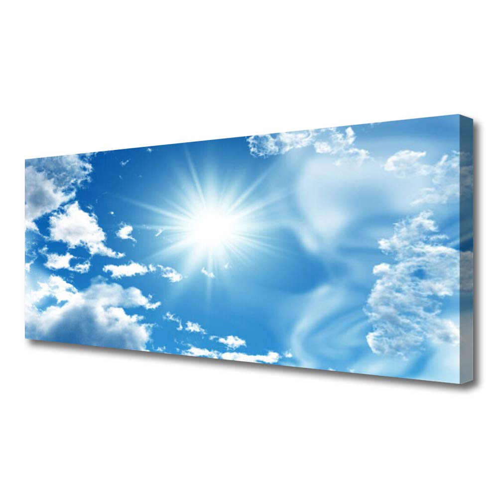 Tableau moderne 125x50cm impression sur toile paysage de ciel pour grand mur vide