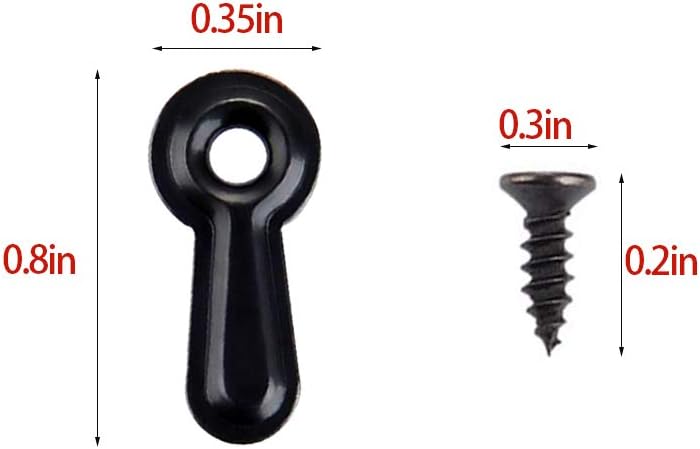 Picture Frame Turn Button Fasteners Set, 100 PCS Picture Frame Backing Clips Photo Frame Hardware Clips with 100 Pieces Screws for Hanging Pictures, Photos, Drawing by PinCute (Black)