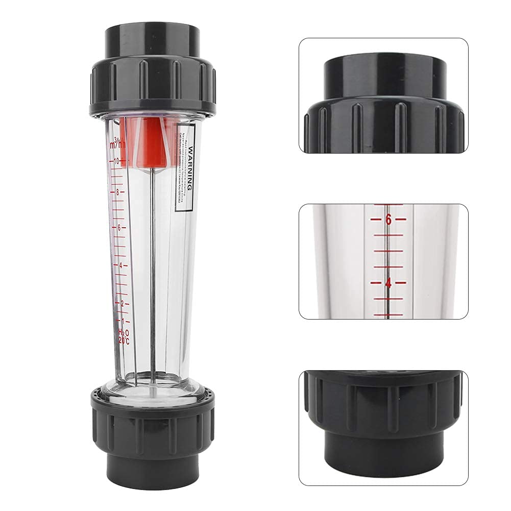 Lzs-50 (D) Débitmètre de Liquide de Type Tube en Plastique, Débitmètre à Eau de Haute Précision, Gamme 1-10M³ / H, Adapté à la Mesure de Divers Liquides.