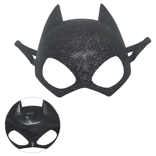 Máscara De Festa Carnaval Temática Gatinha Preta Com Glitter 17x16cm